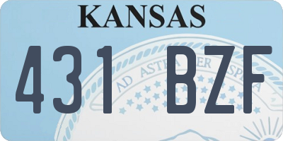 KS license plate 431BZF