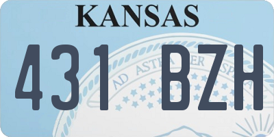 KS license plate 431BZH