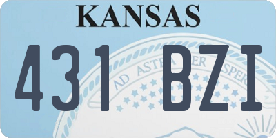 KS license plate 431BZI