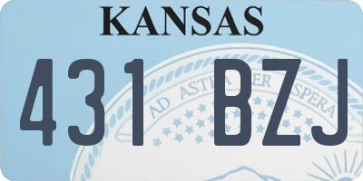KS license plate 431BZJ