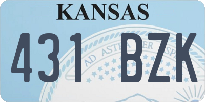KS license plate 431BZK