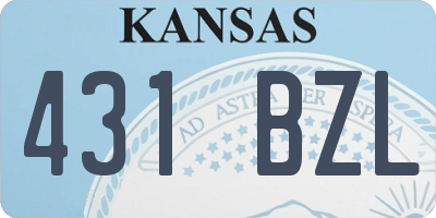 KS license plate 431BZL