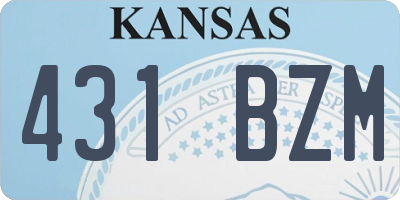 KS license plate 431BZM