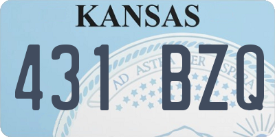KS license plate 431BZQ