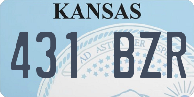 KS license plate 431BZR
