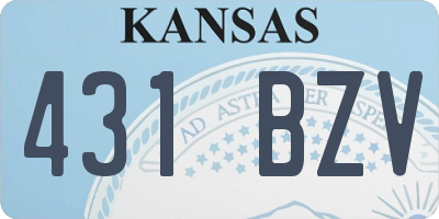 KS license plate 431BZV