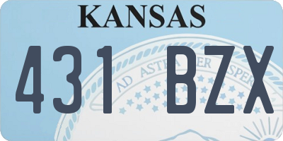 KS license plate 431BZX