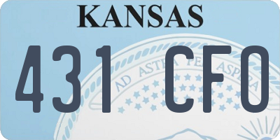 KS license plate 431CFO