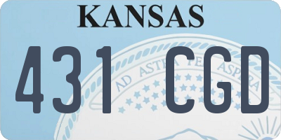KS license plate 431CGD