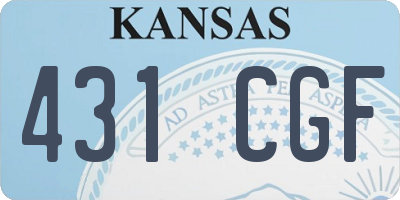 KS license plate 431CGF