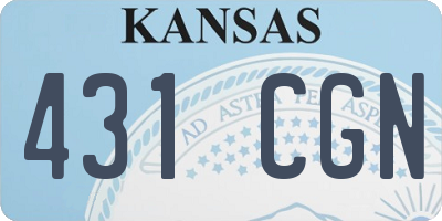 KS license plate 431CGN