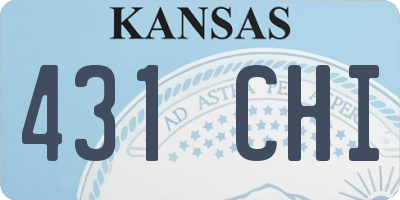 KS license plate 431CHI