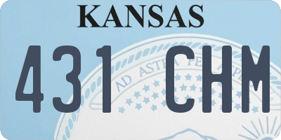 KS license plate 431CHM