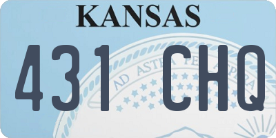 KS license plate 431CHQ