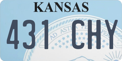 KS license plate 431CHY