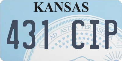 KS license plate 431CIP