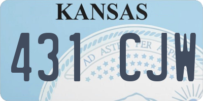 KS license plate 431CJW