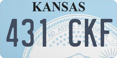 KS license plate 431CKF