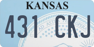 KS license plate 431CKJ