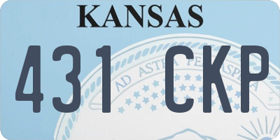 KS license plate 431CKP