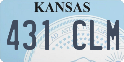 KS license plate 431CLM
