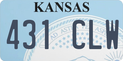 KS license plate 431CLW
