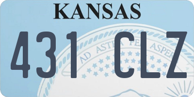 KS license plate 431CLZ