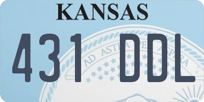 KS license plate 431DDL
