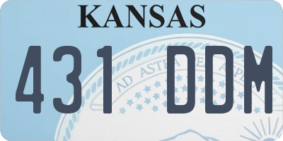 KS license plate 431DDM