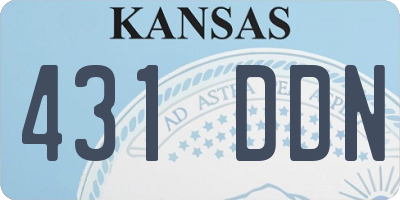 KS license plate 431DDN