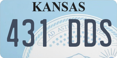 KS license plate 431DDS