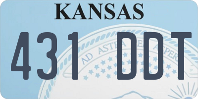 KS license plate 431DDT