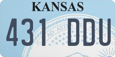 KS license plate 431DDU