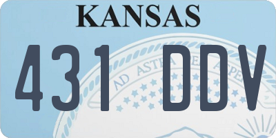 KS license plate 431DDV