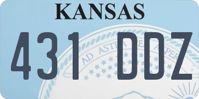 KS license plate 431DDZ