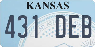 KS license plate 431DEB
