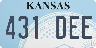 KS license plate 431DEE