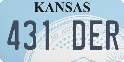 KS license plate 431DER