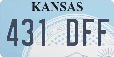 KS license plate 431DFF