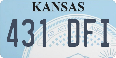 KS license plate 431DFI