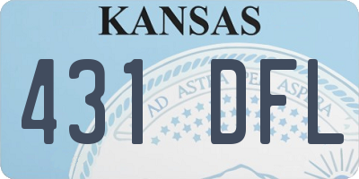 KS license plate 431DFL