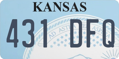 KS license plate 431DFQ