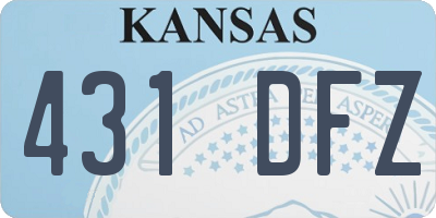 KS license plate 431DFZ
