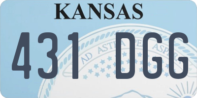 KS license plate 431DGG
