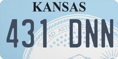 KS license plate 431DNN