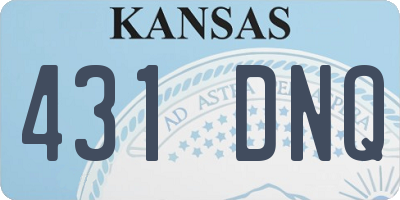 KS license plate 431DNQ
