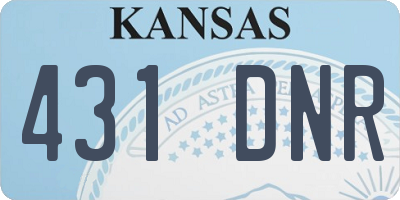 KS license plate 431DNR
