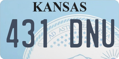 KS license plate 431DNU