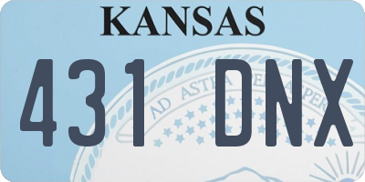 KS license plate 431DNX