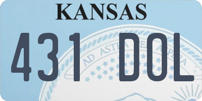 KS license plate 431DOL